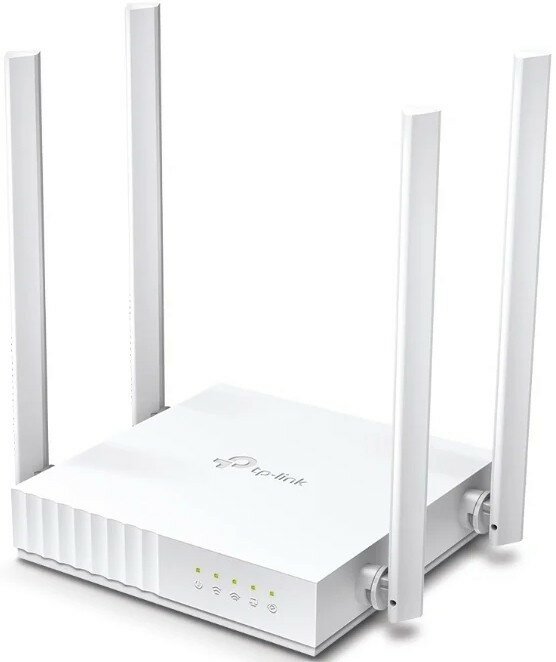TP-LINK Archer C24, AC750 Wireless Dual Band Router, 433 at 5 GHz +300 Mbps at 2.4 GHz, 802.11ac/a/b/g/n, 1 port WAN 10/100 Mbps + 4 ports LAN 10/100 Mbps, 3 fixed antennas, L2TP Russia/PPTP Russia/PPPoE Russia support, IGMP Snooping/Proxy, Bridge and 802