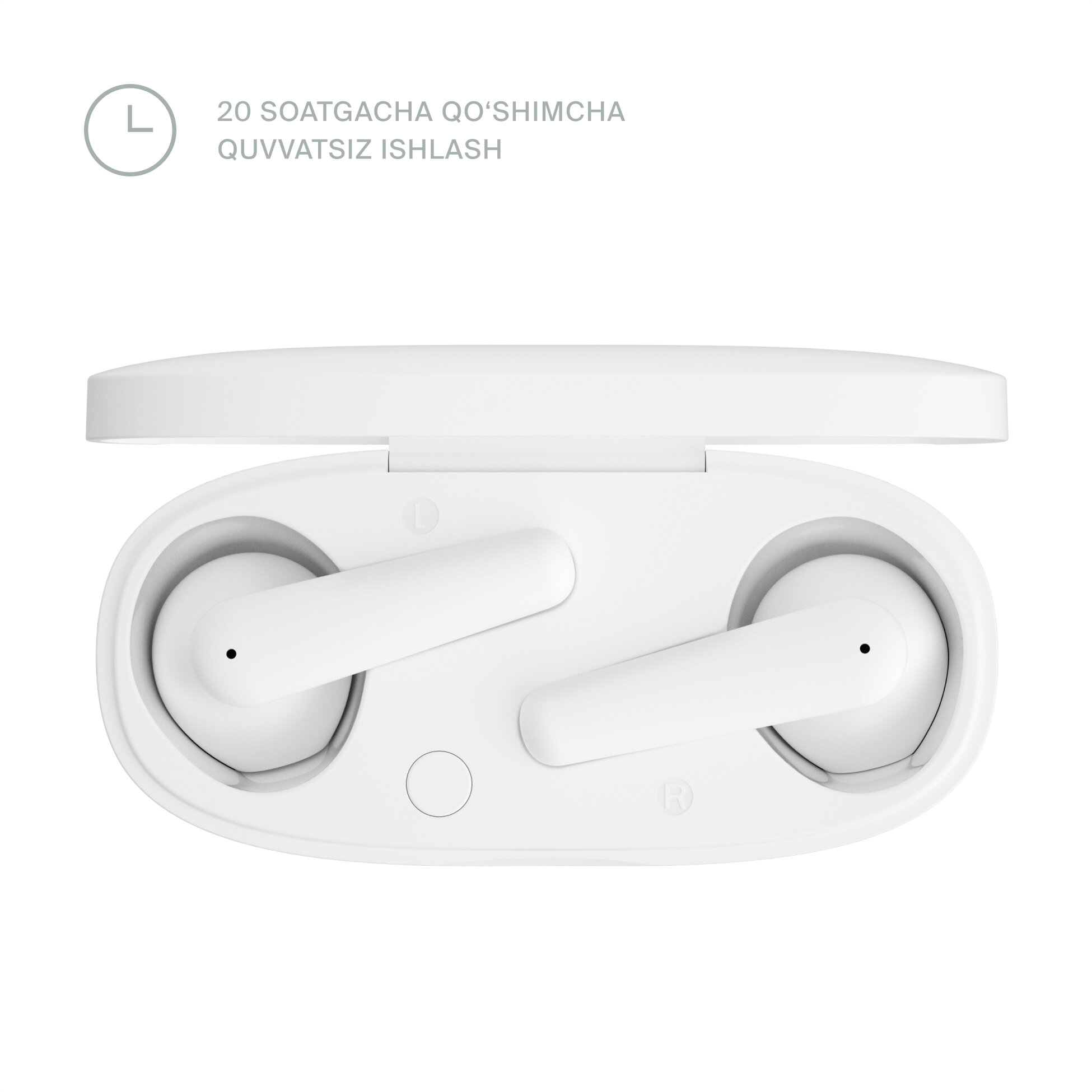 Беспроводные TWS наушники COMMO Loom Earbuds 2.0, White — фото 1