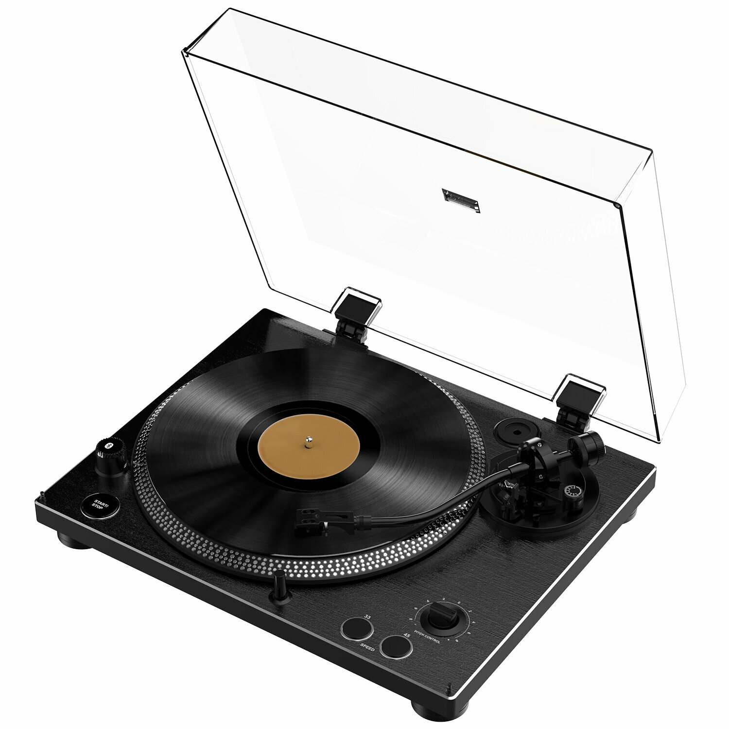 Виниловый проигрыватель Alive Audio TWISTER Black, ременной привод, встроенный фонокорректор, чёрный