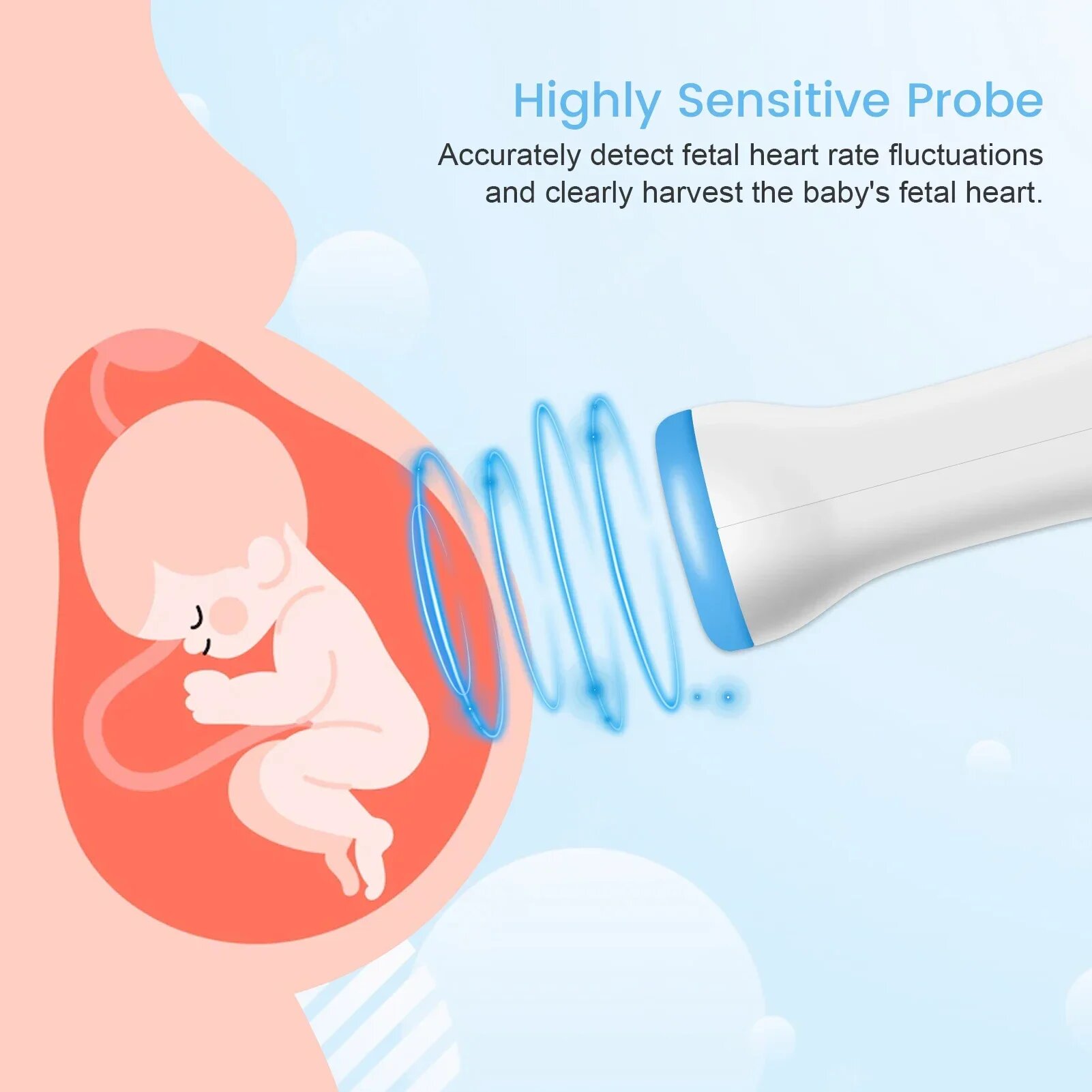 Фетальные Допплеры SALORIE Fetal Heart Rate Monitor, B Gray with Bag