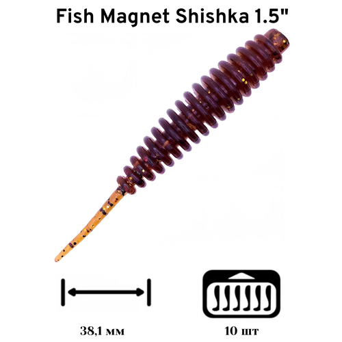 Силиконовая приманка мягкая съедобная Fish Magnet Shishka 1.5