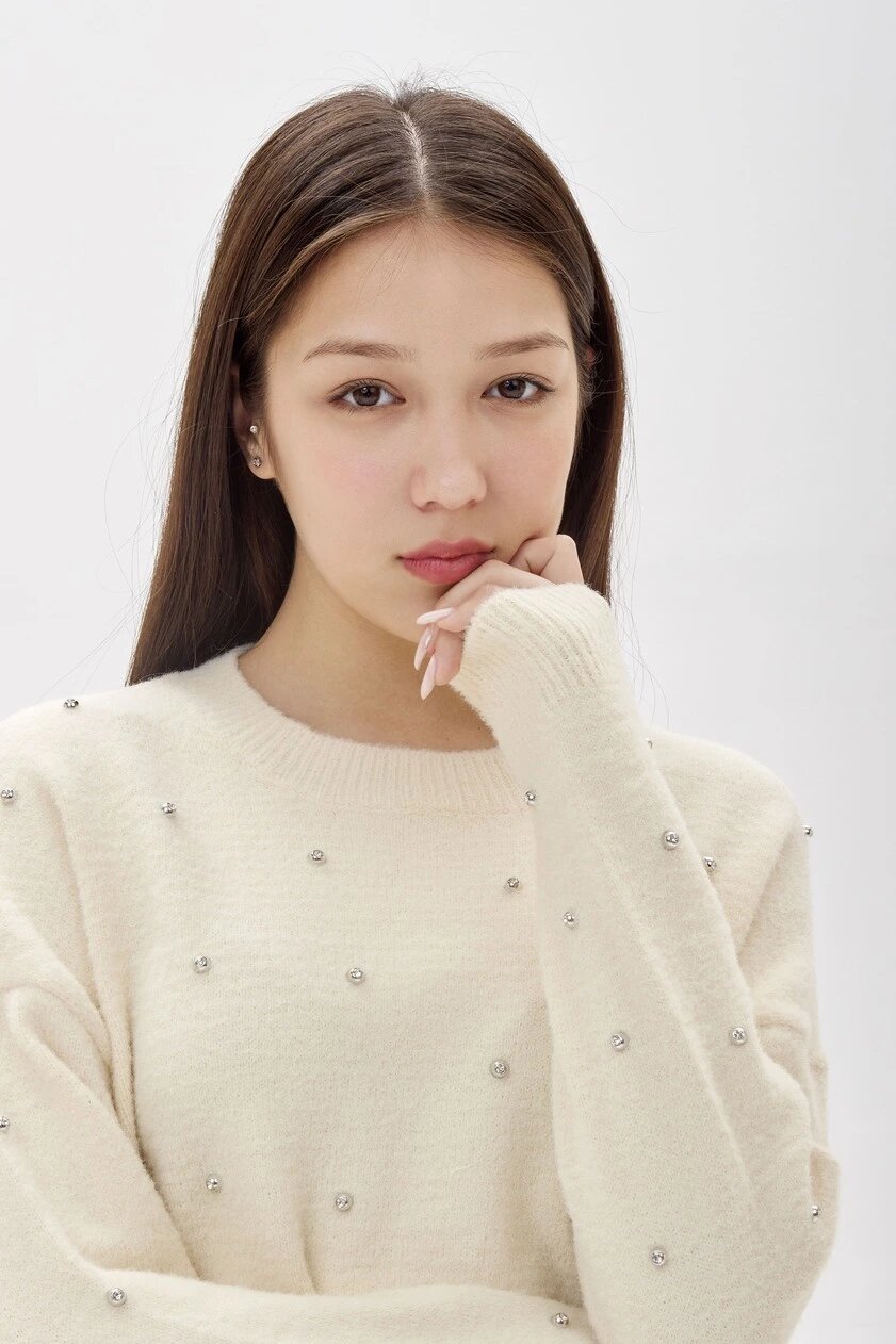 Свитер Selfie, размер L, , бежевый — фото 1