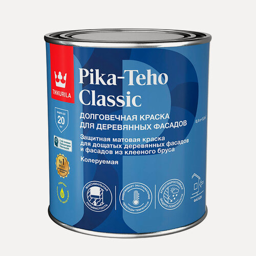 Изображение товара Краска для домов Tikkivala/Tikkurila PIKA-TEHO CLASSIC A матовая цвет белый 0.9 л