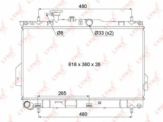 Радиатор охлаждения паяный MT подходит для HYUNDAI Matrix 1.6-1.8 01-10 RB-1065