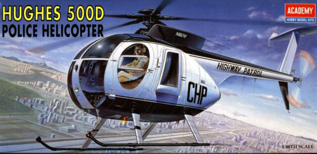 Сборная модель "Вертолет HUGHES 500D Police Helicopter" (1:48), артикул 12249