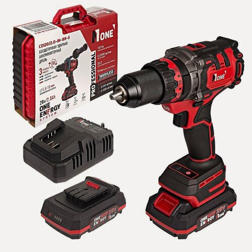 Изображение товара Аккумуляторная бесщеточная ударная дрель-шуруповерт Number One CDI 20/2.0-IN-BR-S (20V,2,0A/h,2 акк,2 скор,150Hm,3реж, кейс) №1