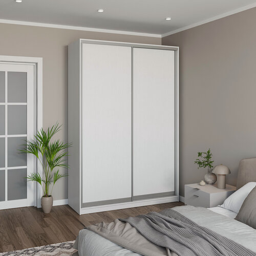 Изображение товара Шкаф купе для одежды "MELIA" белый без зеркал 160 х 45 х 240 см (ШхГхВ)