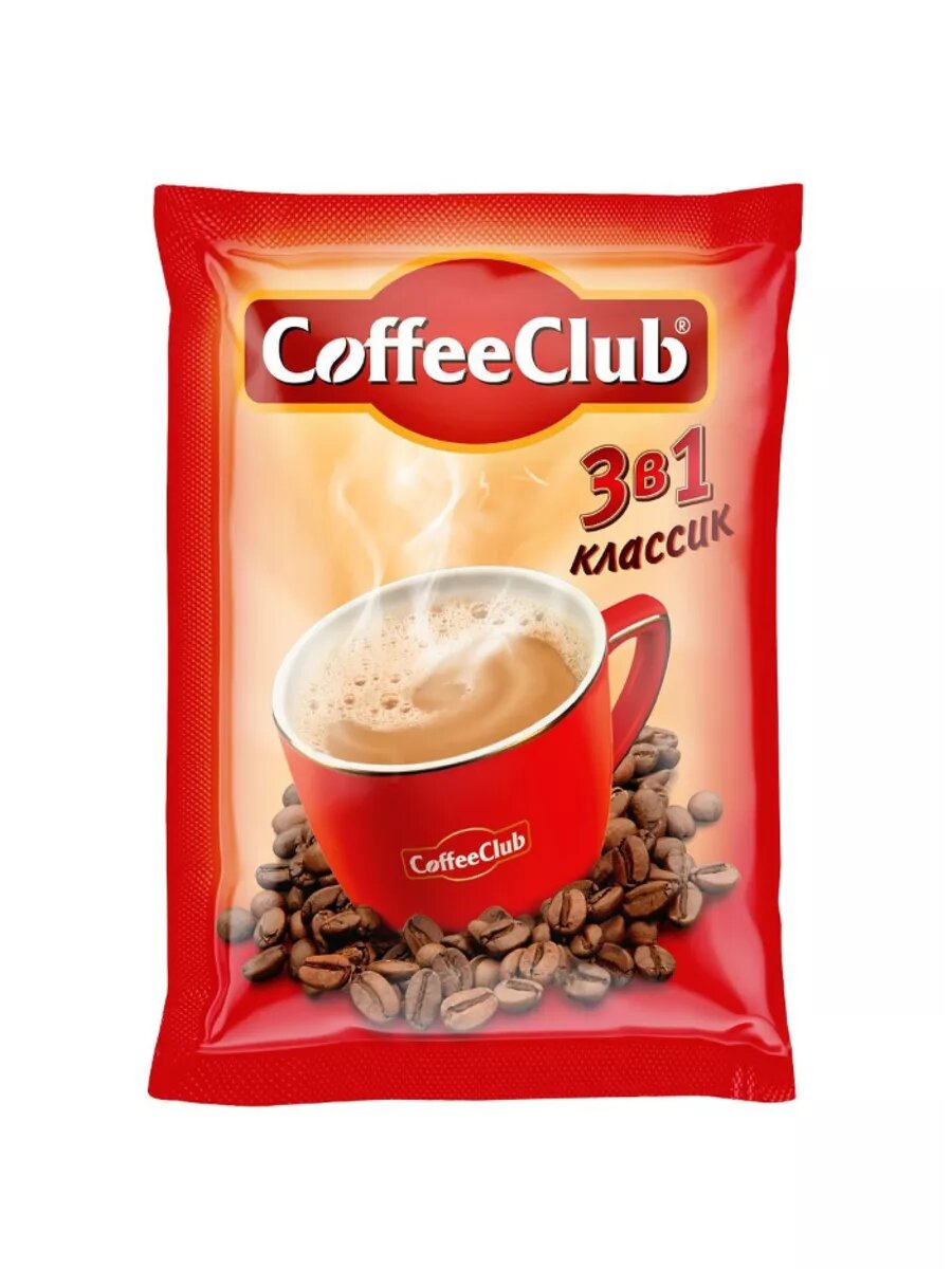 Напиток кофейный растворимый Smart Coffee Club 3 в 1 Классик, 2 упаковки по 50 пакетиков по 18 г — фото 1