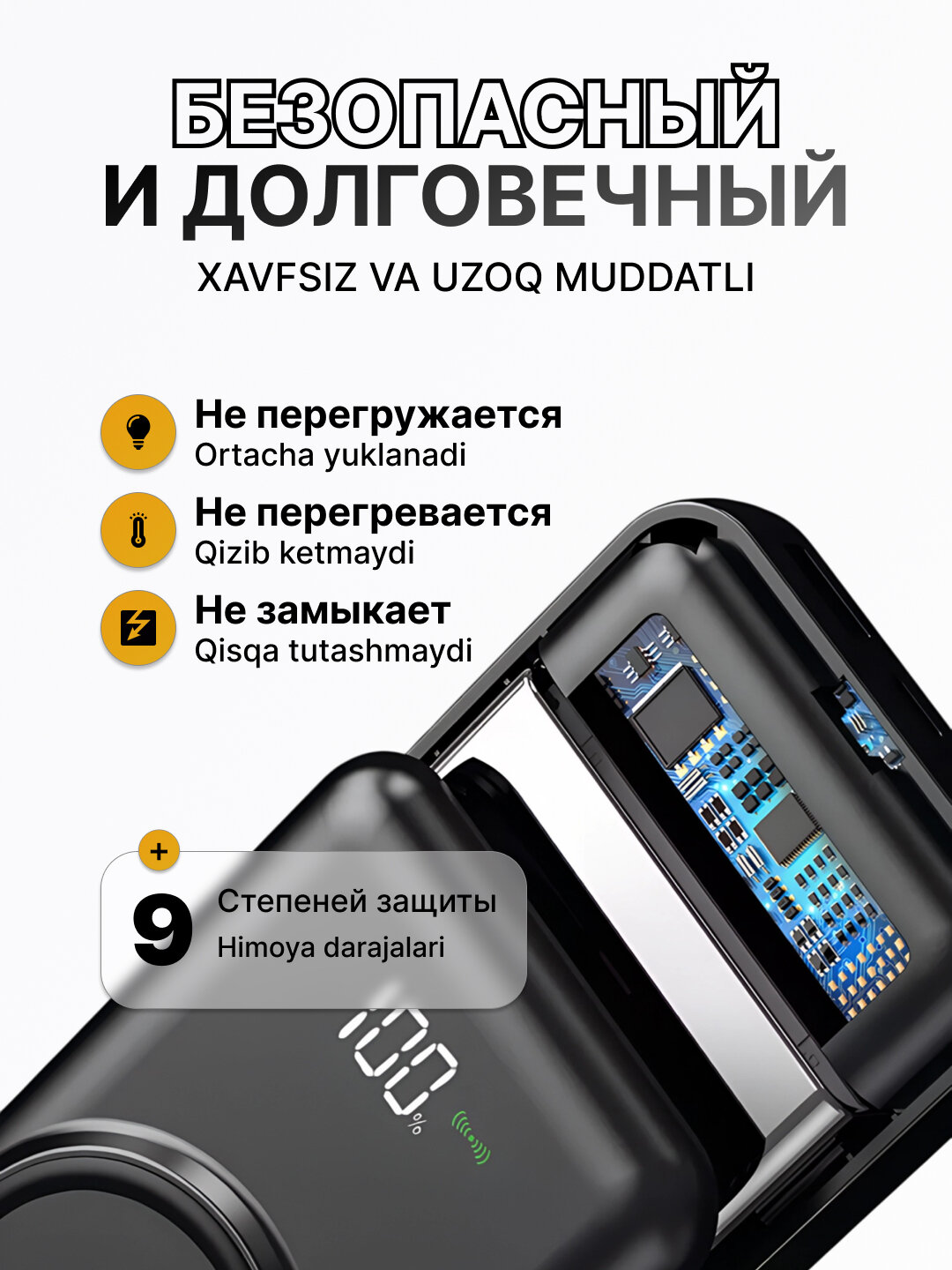 Повербанк iPhone android, Power bank внешний аккумулятор, 10000, 20000, 30000 — фото 1