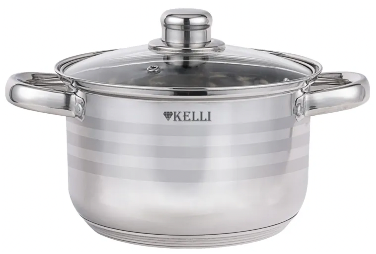 Кастрюля Kelli KL-4293-24 нержавеющая сталь капсульное дно серебристая 55 л