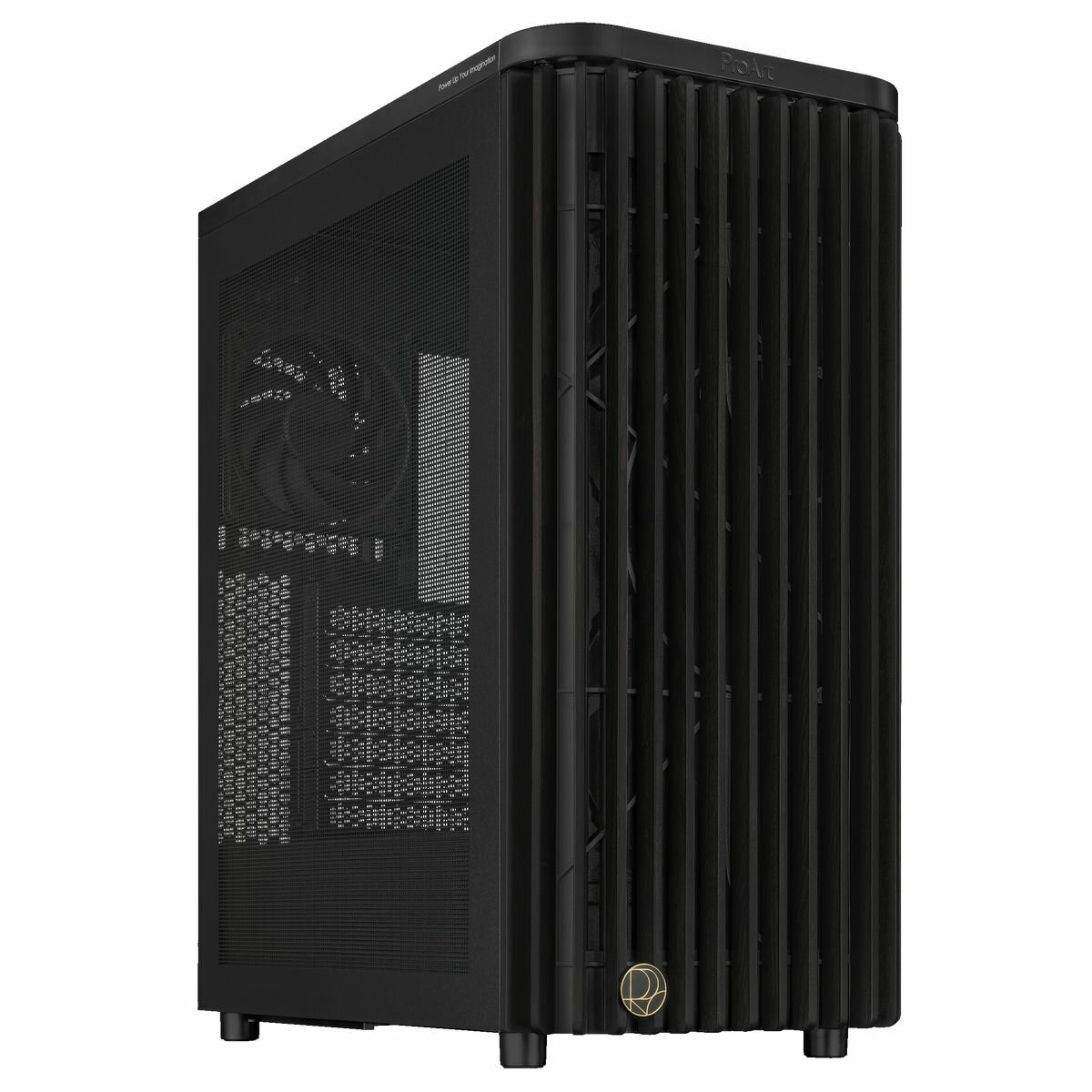 Корпус для ПК ASUS PROART PA401 WOOD MESH PWM BLACK, Middle Tower, ATX, Черный (90DC00M0-B39040)