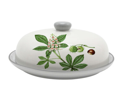 Блюдо для блинов с крышкой Цветущий каштан керам  23см PRIMA COLLECTION