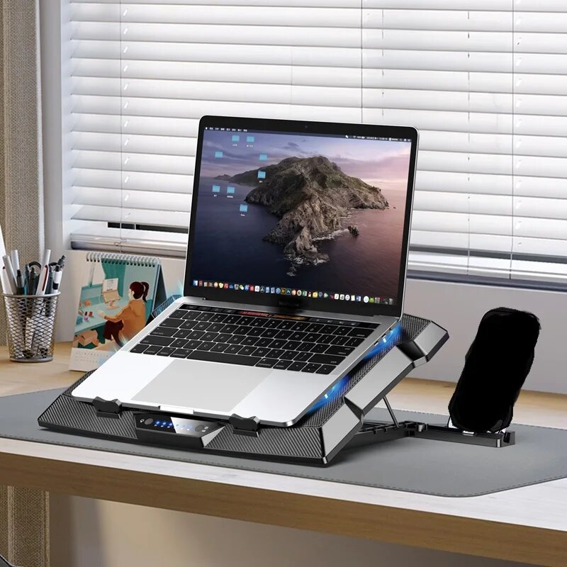 Охлаждающая Подставка Kakusiga Ultraheat, для Ноутбука, Черная, 20 Дюймов