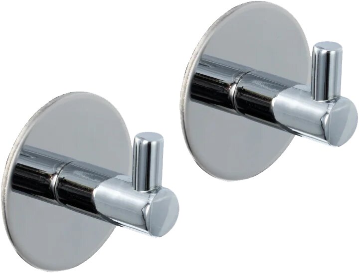 Крючок Fixsen Equipment самоклеящийся латунный двойной хром глянцевый вешалка для полотенец в ванную