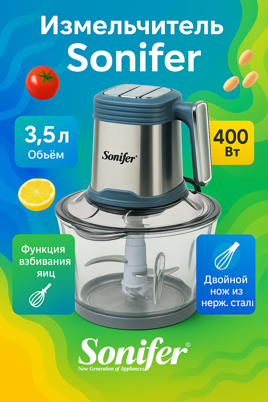 Электрический измельчитель Sonifer, мощность и удобство на вашей кухне