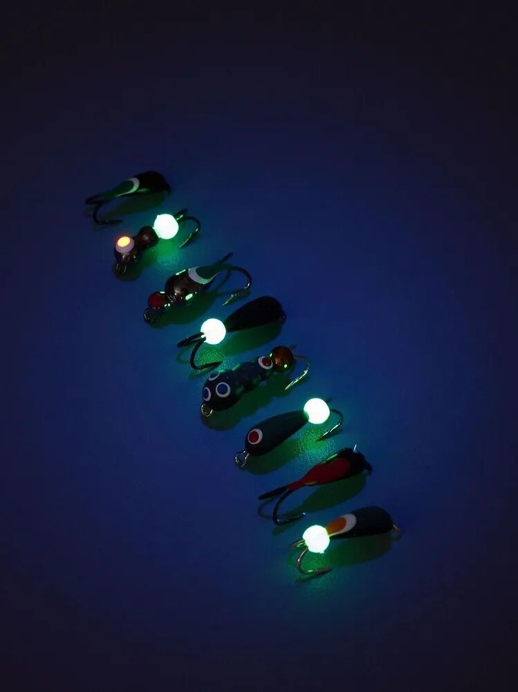 Мормышки для зимней рыбалки. Набор вольфрамовых мормышек (8 шт) / коза 0.4-1.35 гр — фото 1