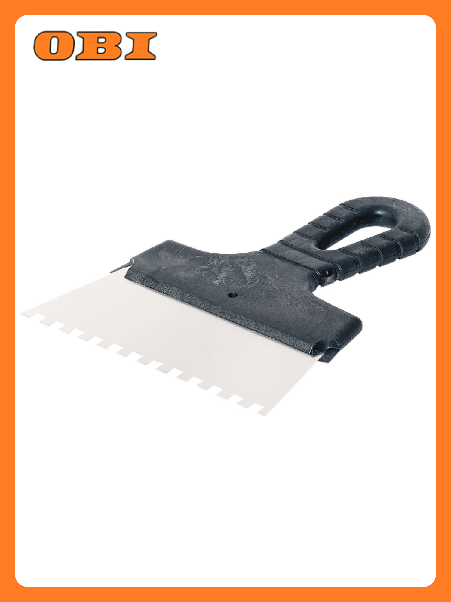 Шпатель фасадный Интек нержавеющая сталь зубчатый 150мм черный