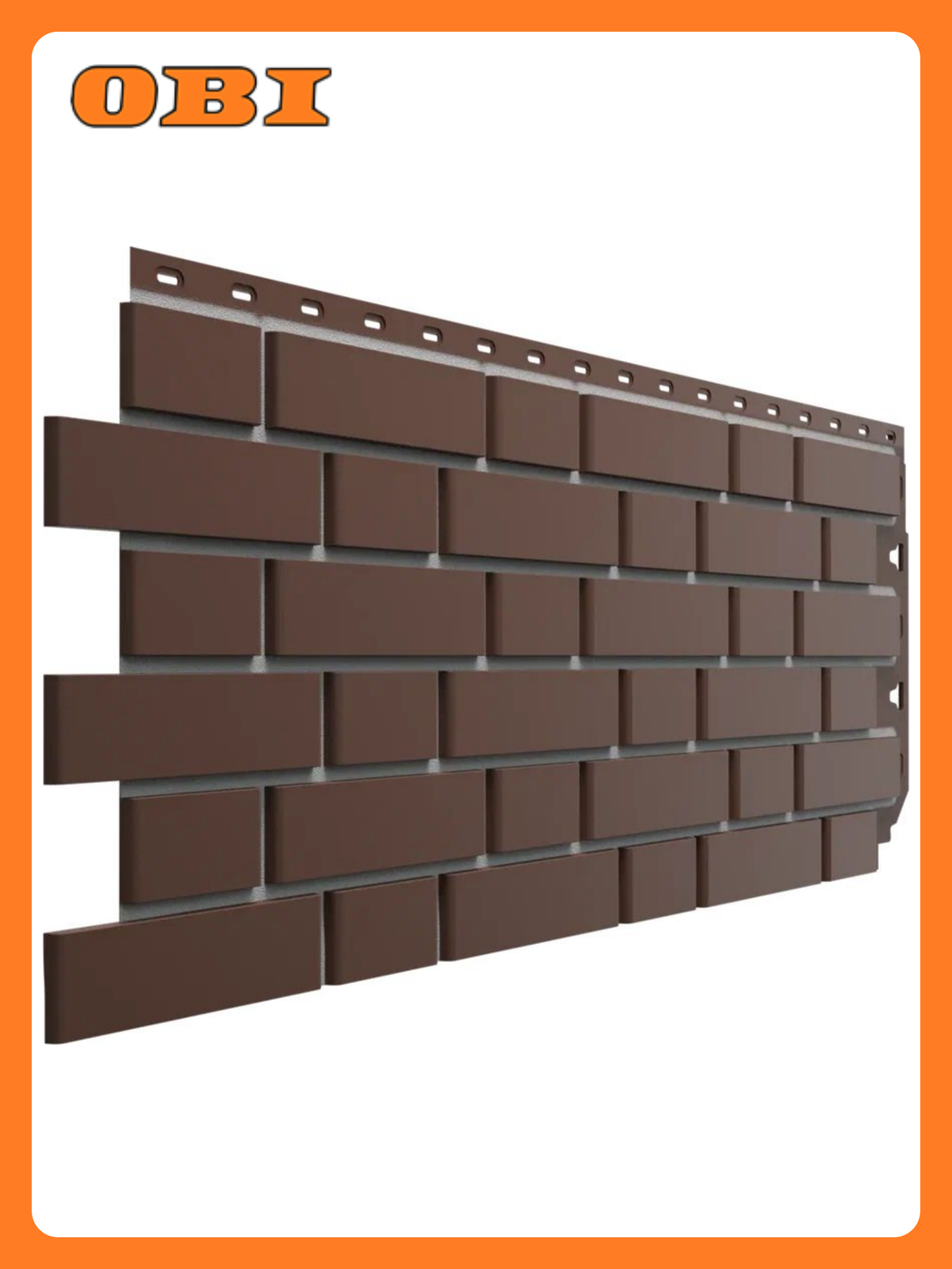 Фасадная панель Docke Флемишь имитация кирпича коричневая 1095х420х023 мм 1шт