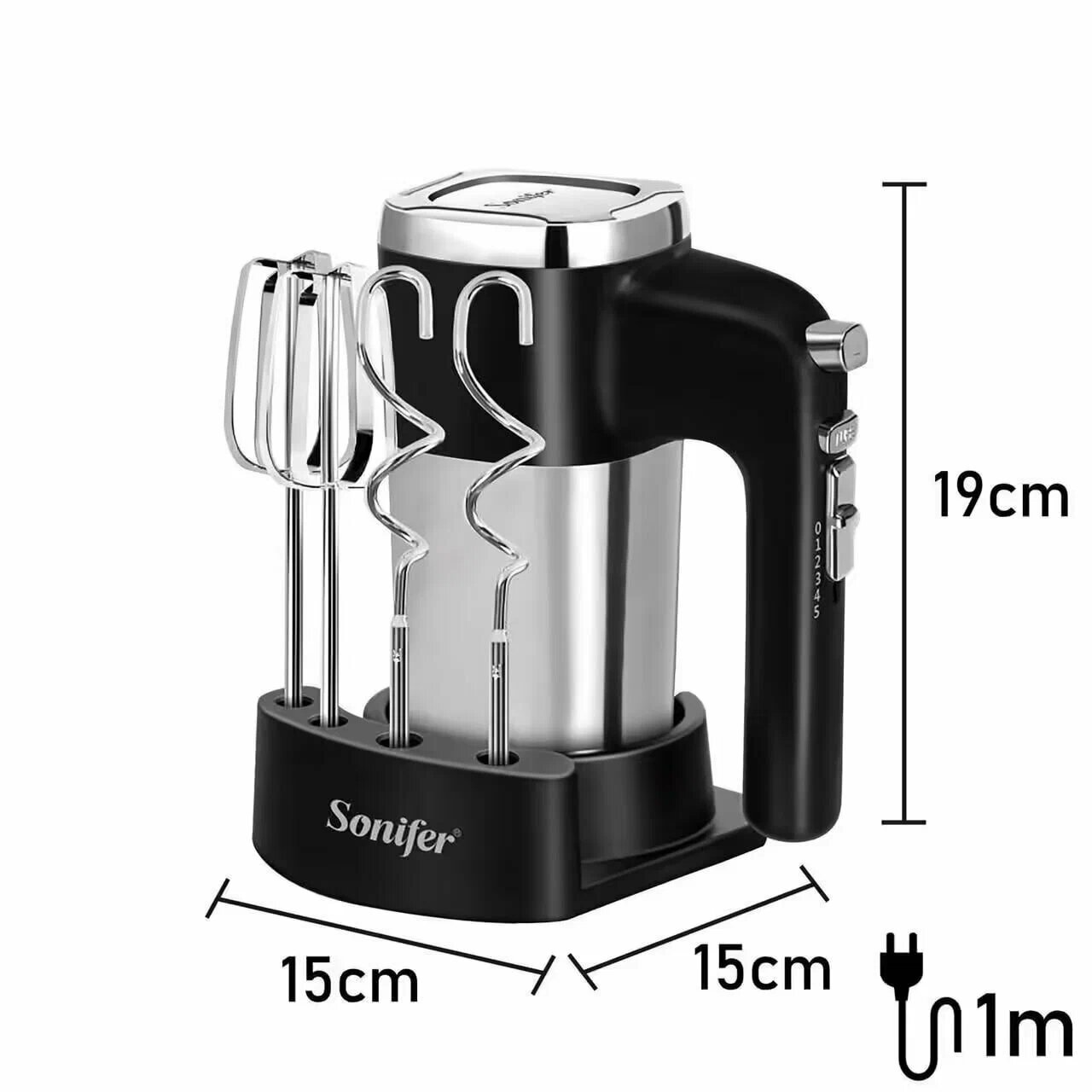 Миксер ручной Sonifer SF-7023, 500W, 5 скоростей, турборежим, импульсный режим