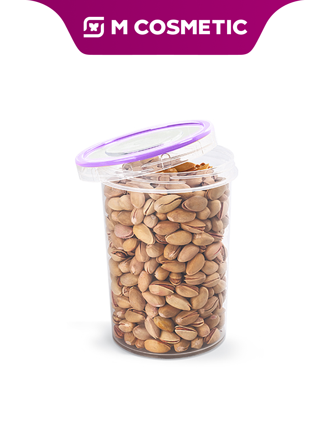 UCSAN PLASTIK Круглая пластиковая банка для хранения продуктов, 11,2×16 см, объём 1,1 л