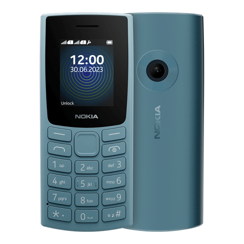 Телефон Nokia 110 (2023), 2 SIM, cloudy blue телефон nokia 105 2023 1 sim древесный уголь