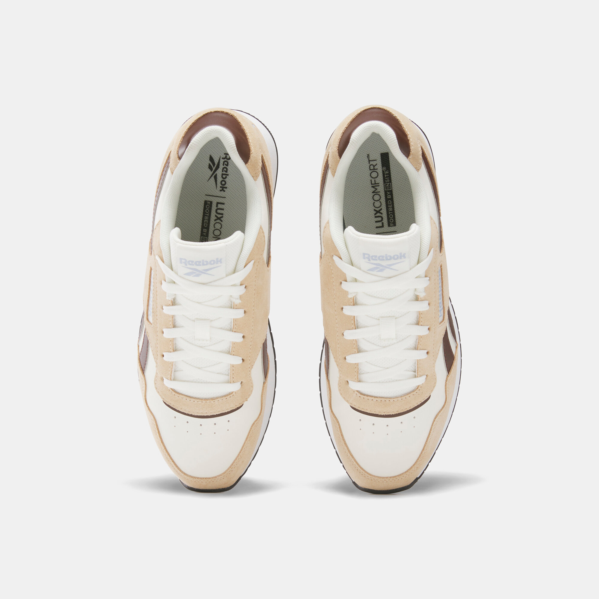 Кроссовки Reebok Glide, размер 8,5 US, бежевый/коричневый — фото 1