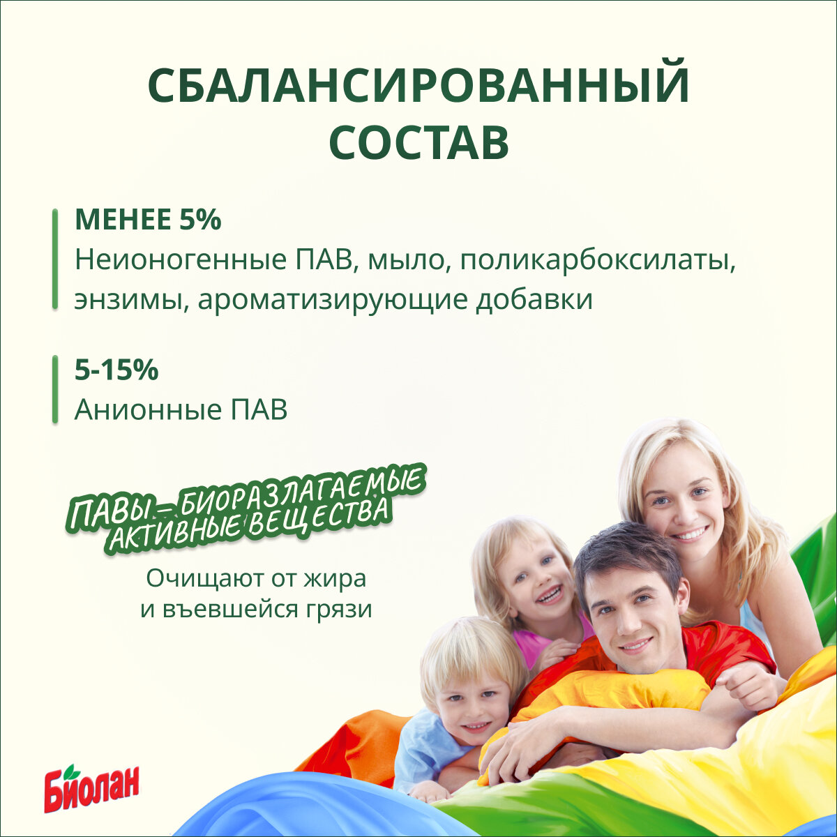 Стиральный порошок Биолан Color (автомат), 9 кг, 9 л, природа и свежесть, цветочный, для льняных тканей, для спортивной одежды