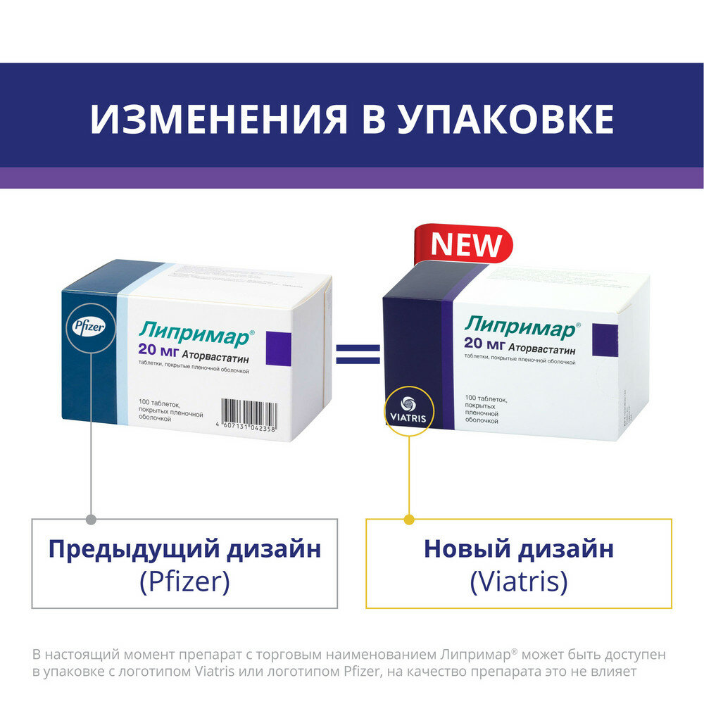 Изображение Липримар таб. п/о плен., 20 мг, 100 шт.