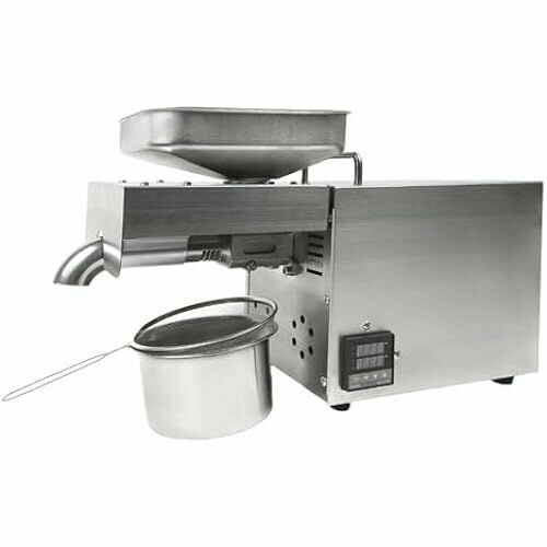 Vinnyooc 610 Вт Автоматический пресс для масла Промышленная соковыжималка Пресс-машина тяжелого типа Экспеллер для экстракции масла из нержавеющей стали 5 кгчас Экспеллер для экстракции холодногогорячего масла 5312500₽