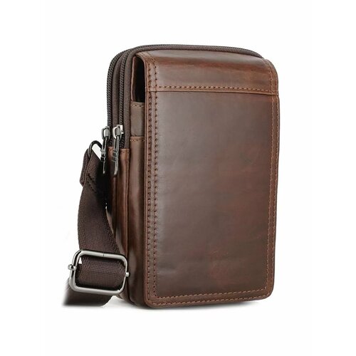 Сумка поясная фактура гладкая коричневый 2990₽