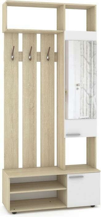 фото Прихожая мебель-комплекс Шкаф МЦН Милан исп.5 / универс/ дуб Сонома/белый (3 кор.)