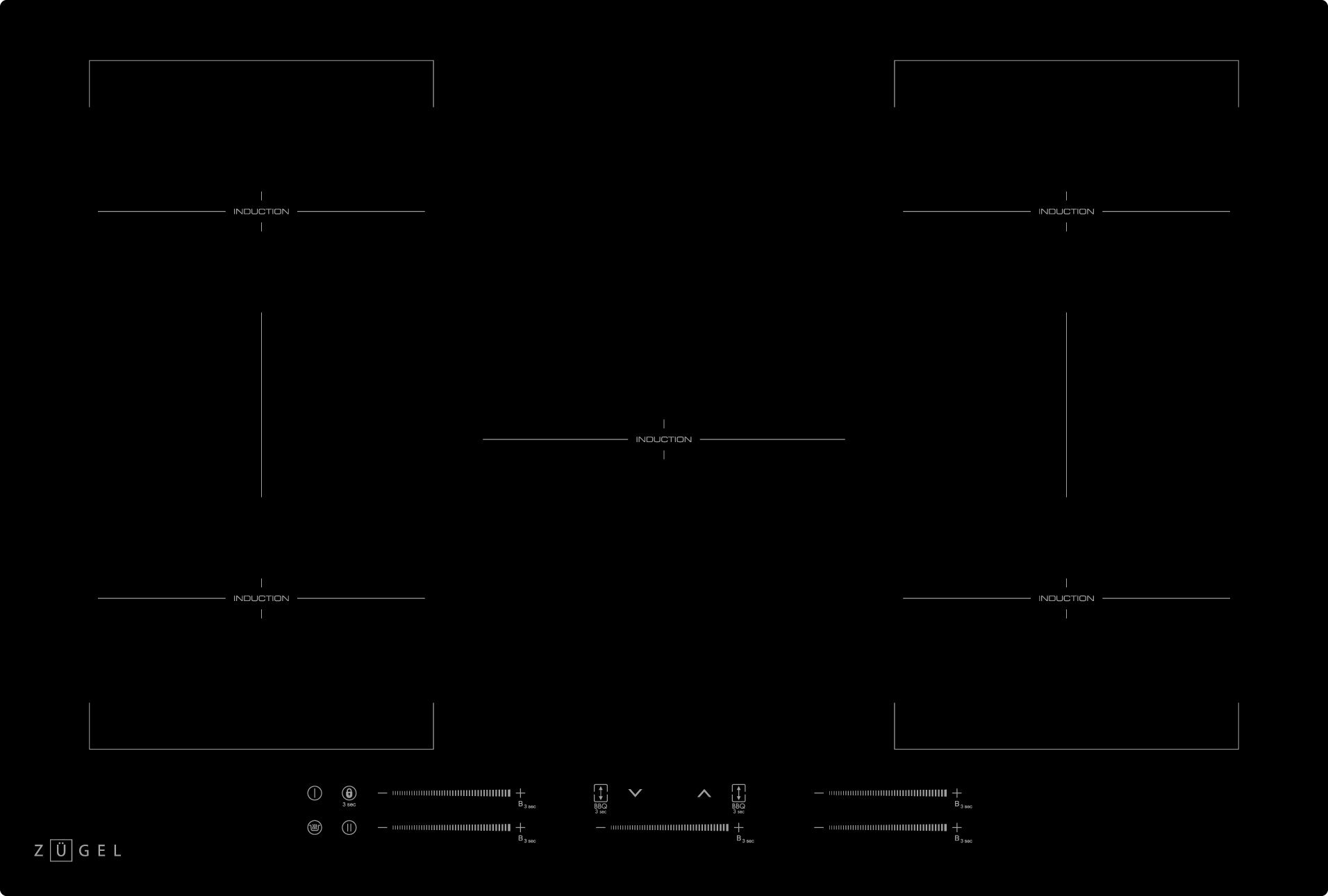 фото Варочная панель индукционная ZUGEL ZIH617B, черная