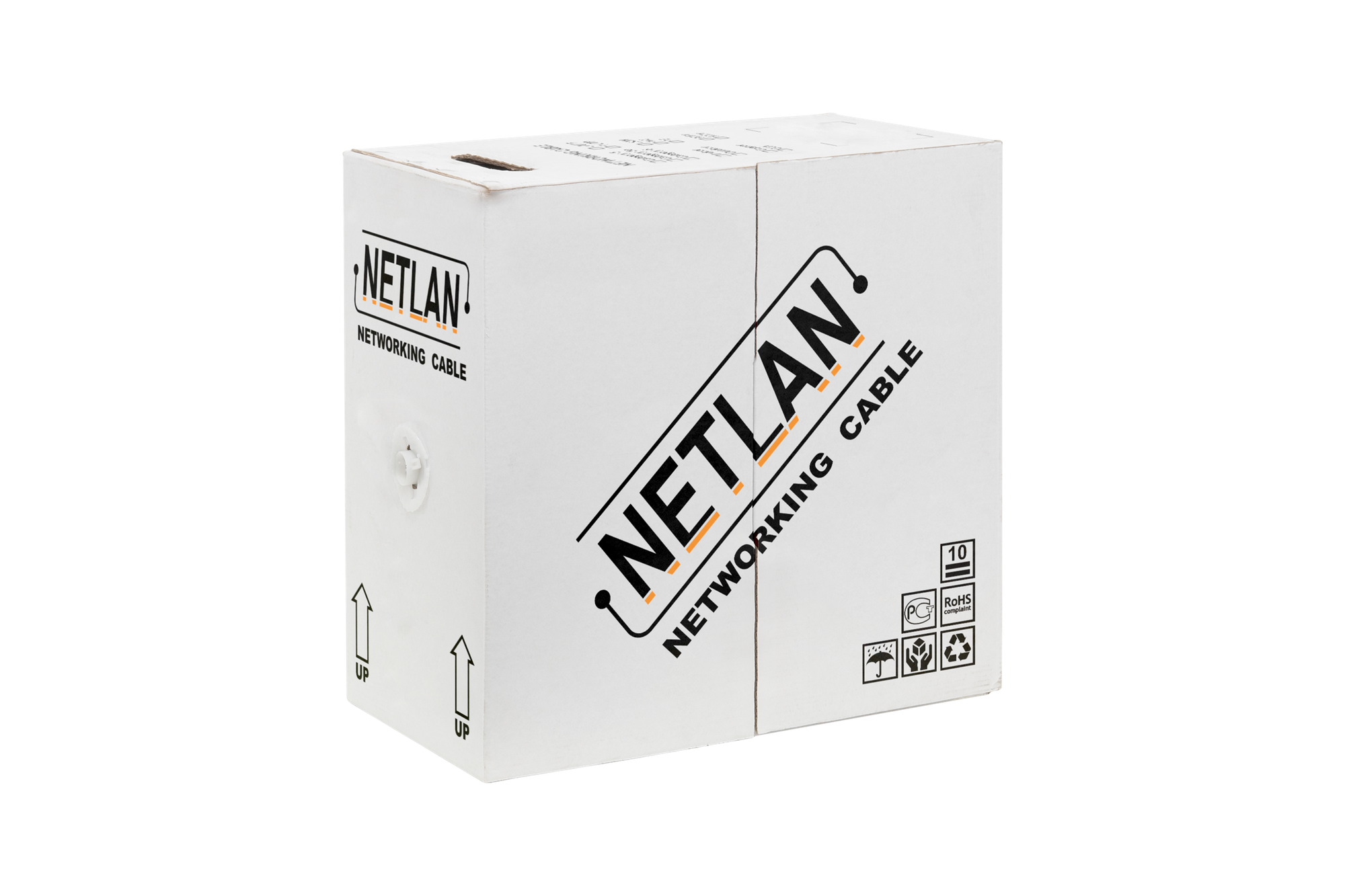 Кабель NETLAN EC-UU004-5E-PE-BK U/UTP 4 пары, Кат.5е, 100МГц, одножильный, внешний, PE -40C, черный, 305м — фото 1
