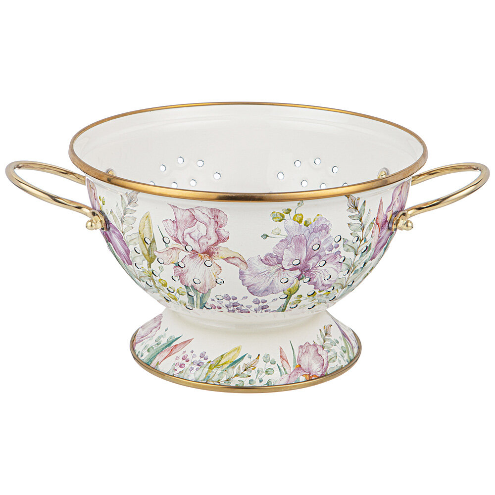 Дуршлаг Agness эмалированный серия irises 20см h=14см d=20см