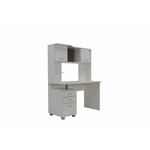 Компьютерный стол Ивару Максим 1 Белый шелк 120x60x160 см