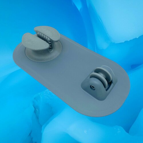 Якорный рым с роликом (роульсом) для лодки ПВХ, для фала/шнура диаметром 5-8 мм (серый)