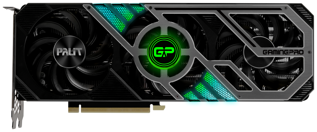 Видеокарта Palit NVIDIA GeForce RTX 3080, PA-RTX3080 GAMINGPRO 12G LHR, 12ГБ, GDDR6X, OC, LHR, Ret [ned3080019kb-132aa]