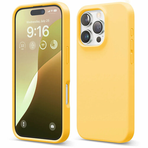 Чехол Elago Premium Silicone для iPhone 16 Pro Max солнечно-жёлтый (Sunshine) желтый