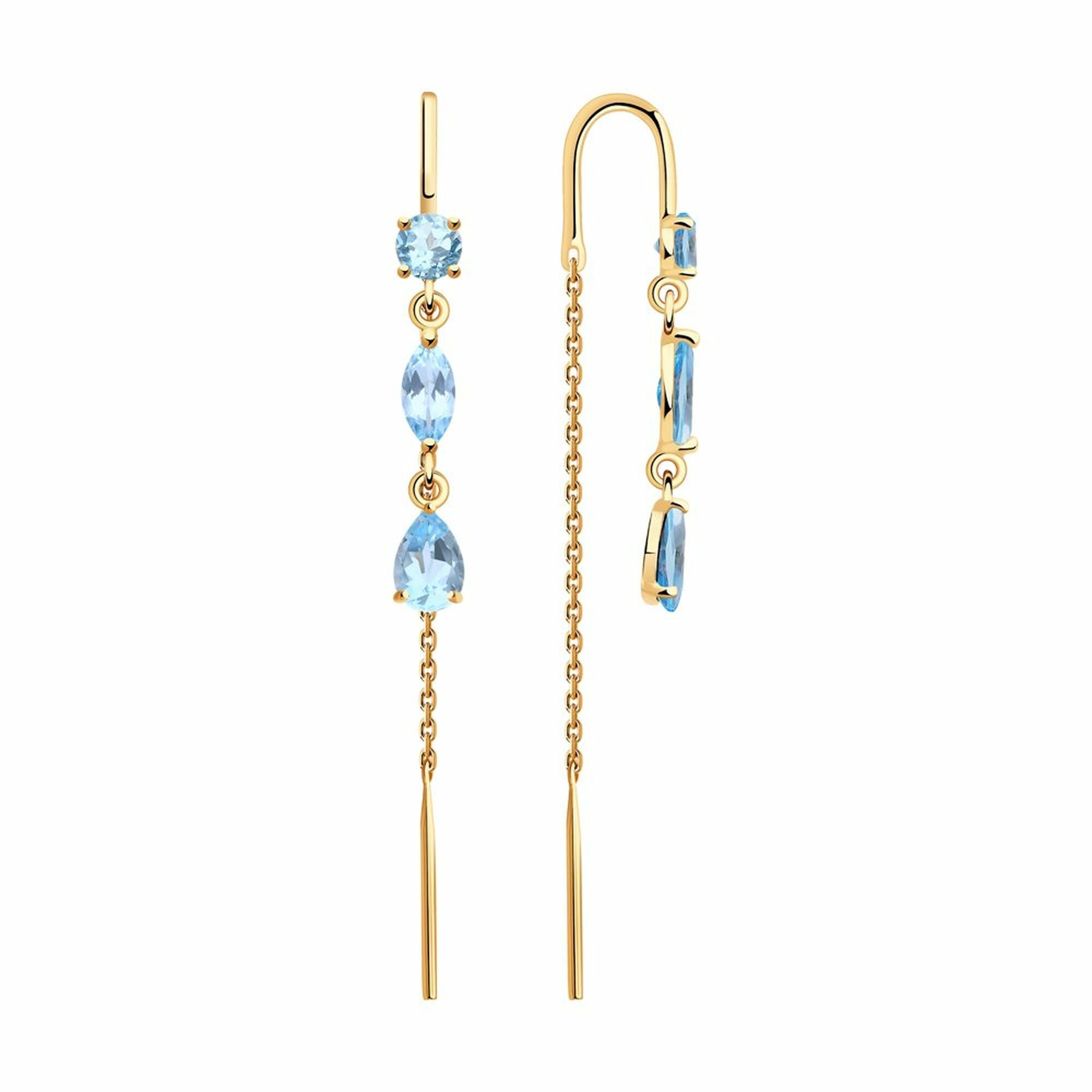 Серьги цепочки Diamant online 