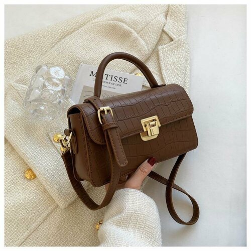 Сумка кросс-боди Lara фактура гладкая кофейный 2500₽