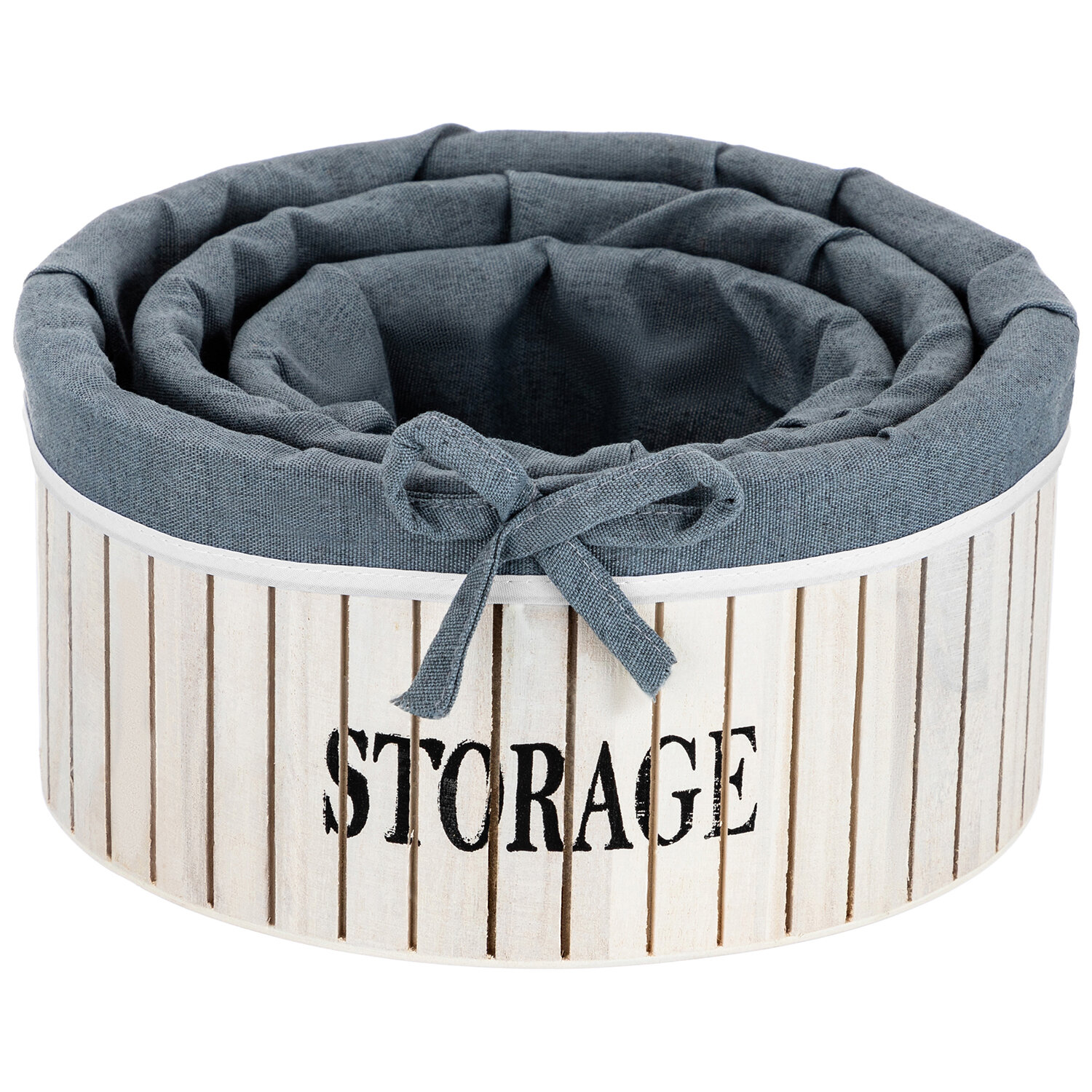 Органайзер, корзинка для хранения 3 шт El Casa Storage, 23,5х23,5х11 см, 19х19х10 см,15х15х9 см, набор — фото 1