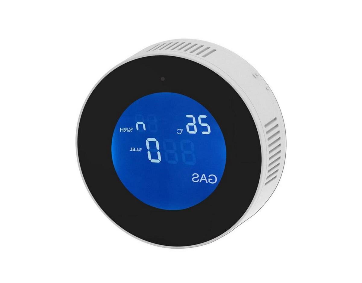 Многофункциональный Wi-Fi (Tuya APP) датчик утечки газа Straz GAZ Model:910-T2 (пропан, метан, бутан) LCD-дисплей, звуковая сирена