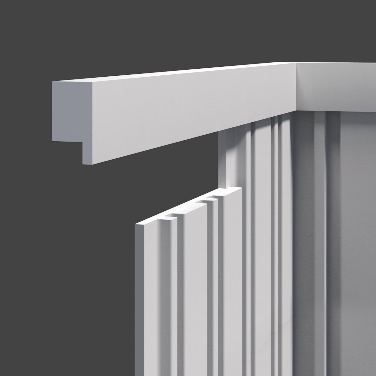 Молдинг завершающий торцевой Kr165М под покраску 30х16.3х2000мм