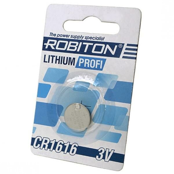 CR1616 Robiton батарейка литиевая плоская, 3В, 55 мАч