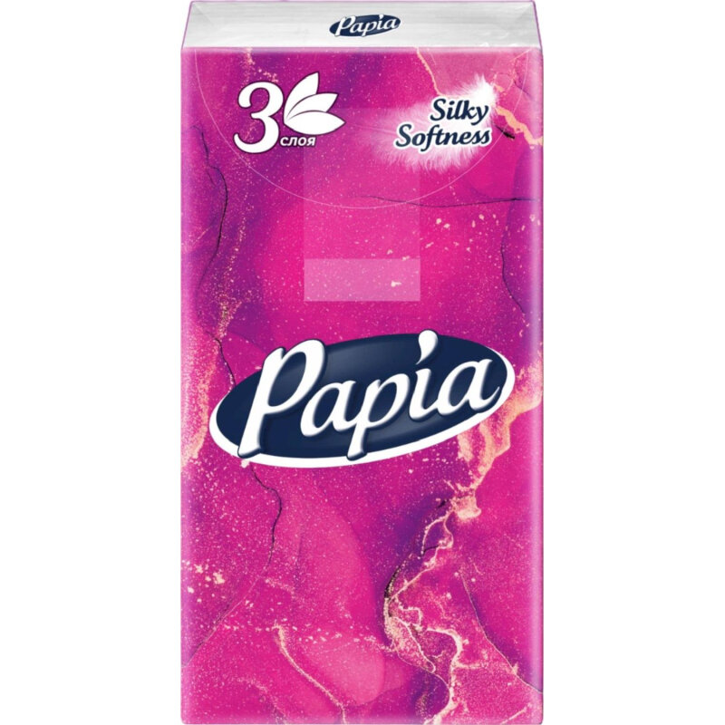 Платки Носовые Бумажные Носовые платочки Papia 3 сл.10лx10 пач/уп