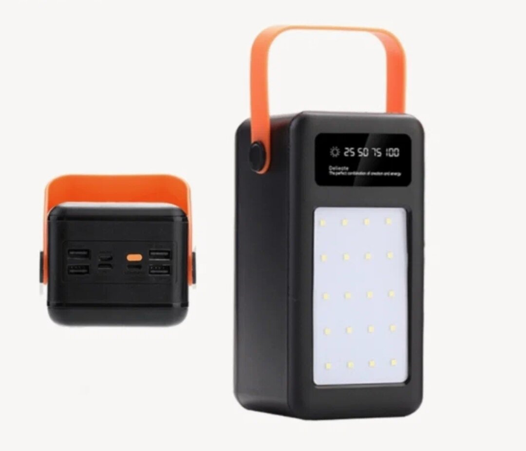 Внешний аккумулятор60000mAh с двумя USB-портами с 2 фонариком