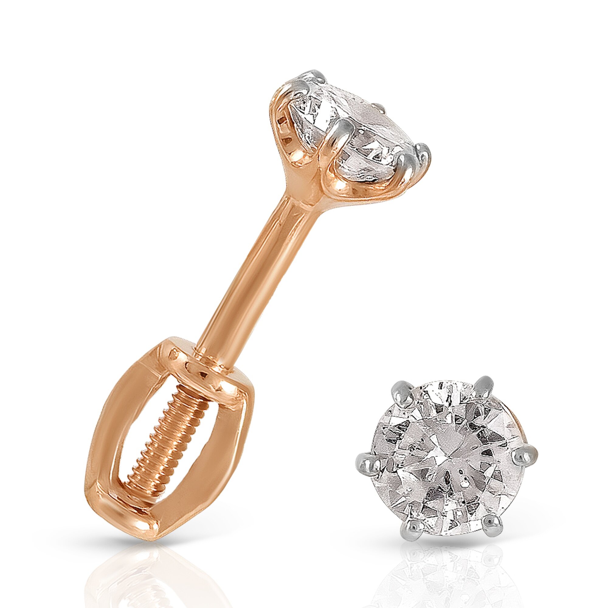 Серьги пусеты Diamant online 