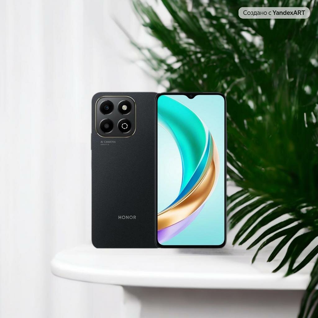 Смартфон Honor X6b, 6/256GB, RU, 2 nano-SIM, Midnight Black, Android 14, 6.56"
