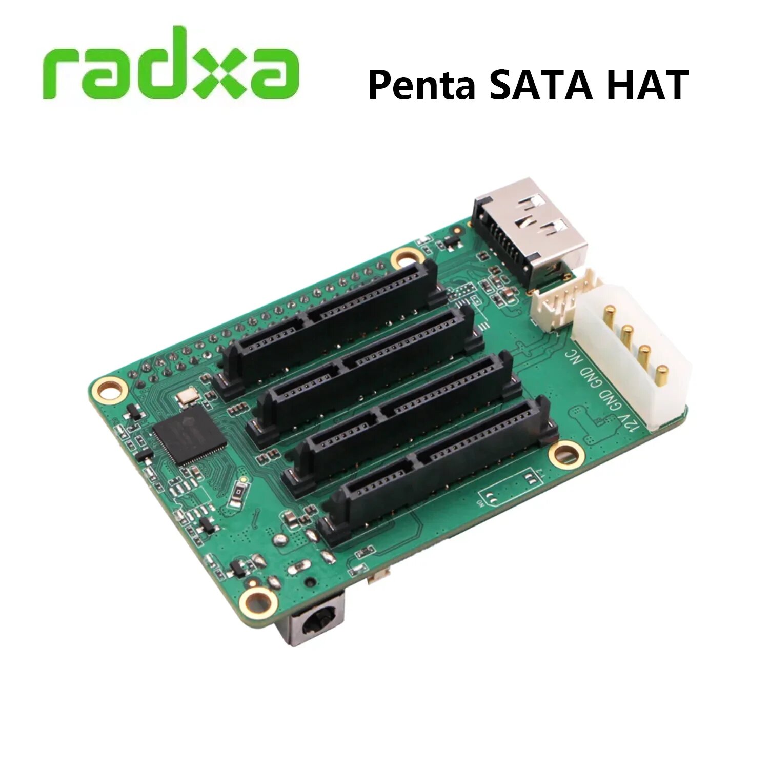 Penta SATA HAT для Raspberry Pi 5 и ROCK Series от MiiBestOD, For Rpi 5 or Rock 5C — фото 1