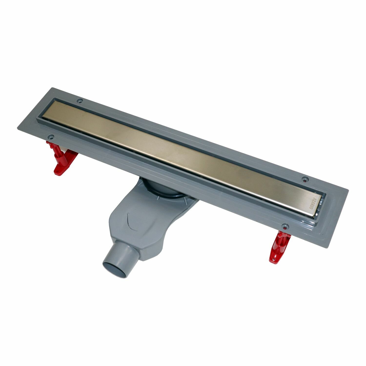 Душевой лоток AZARIO 550 мм с решеткой под плитку (двухсторонняя решетка) выход 50мм хром матовый (AZ1105-00155)